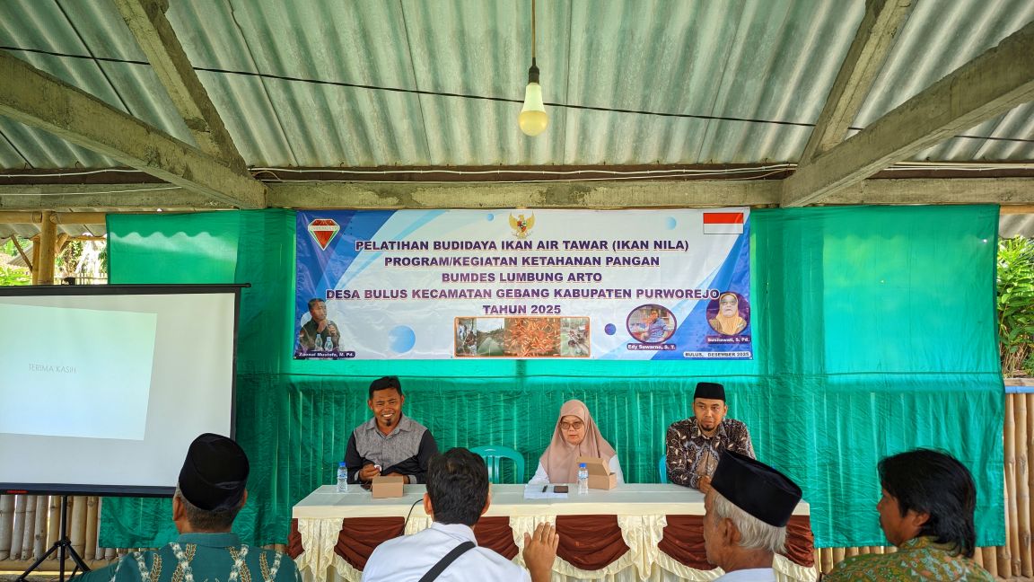 PERKUAT KETAHANAN PANGAN DESA, BUMDES LUMBUNG ARTO GELAR PELATIHAN BUDIDAYA IKAN NILA