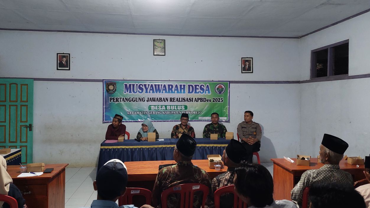 TRANSPARAN DAN PARTISIPATIF, PEMERINTAH DESA GELAR MUSDES LRA APBDES 2025 DAN PENETAPAN APBDES 2026